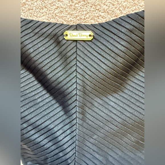 Beach Bunny - Sydney Tango Bottom - Black Shiny Wide Rib - XL NWT - Picture 5 of 6